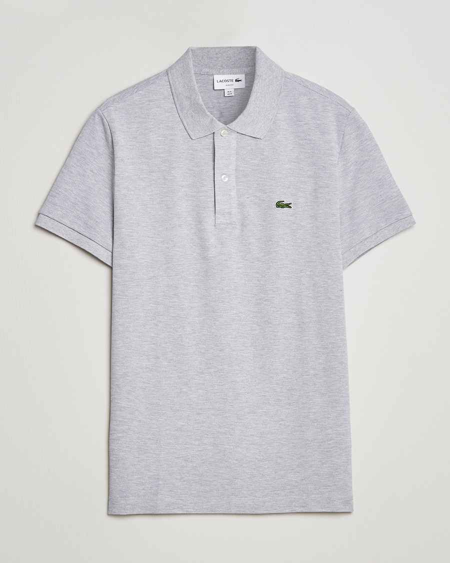 Herr | Pikéer | Lacoste | Slim Fit Polo Piké Silver Chine