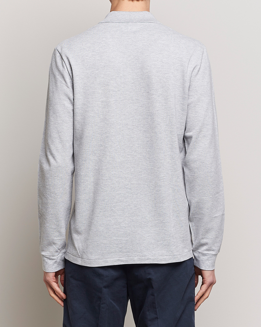 Herr | Pikéer | Lacoste | Original Long Sleeve Polo Piké Silver Chine