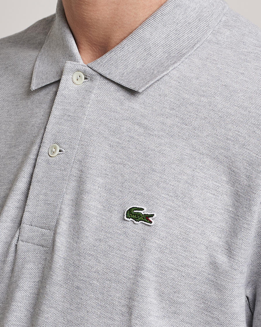 Herr | Pikéer | Lacoste | Original Long Sleeve Polo Piké Silver Chine