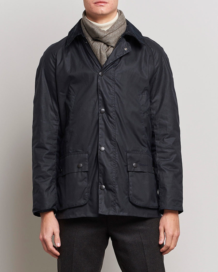 Herr | Vaxade jackor | Barbour Lifestyle | Ashby Wax Jacket Navy