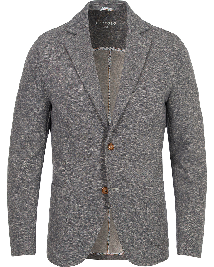 Herr | Kavajer | Circolo 1901 | Jersey Patch Pocket Blazer Jeans Grey