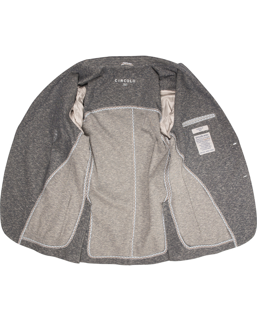 Herr | Kavajer | Circolo 1901 | Jersey Patch Pocket Blazer Jeans Grey