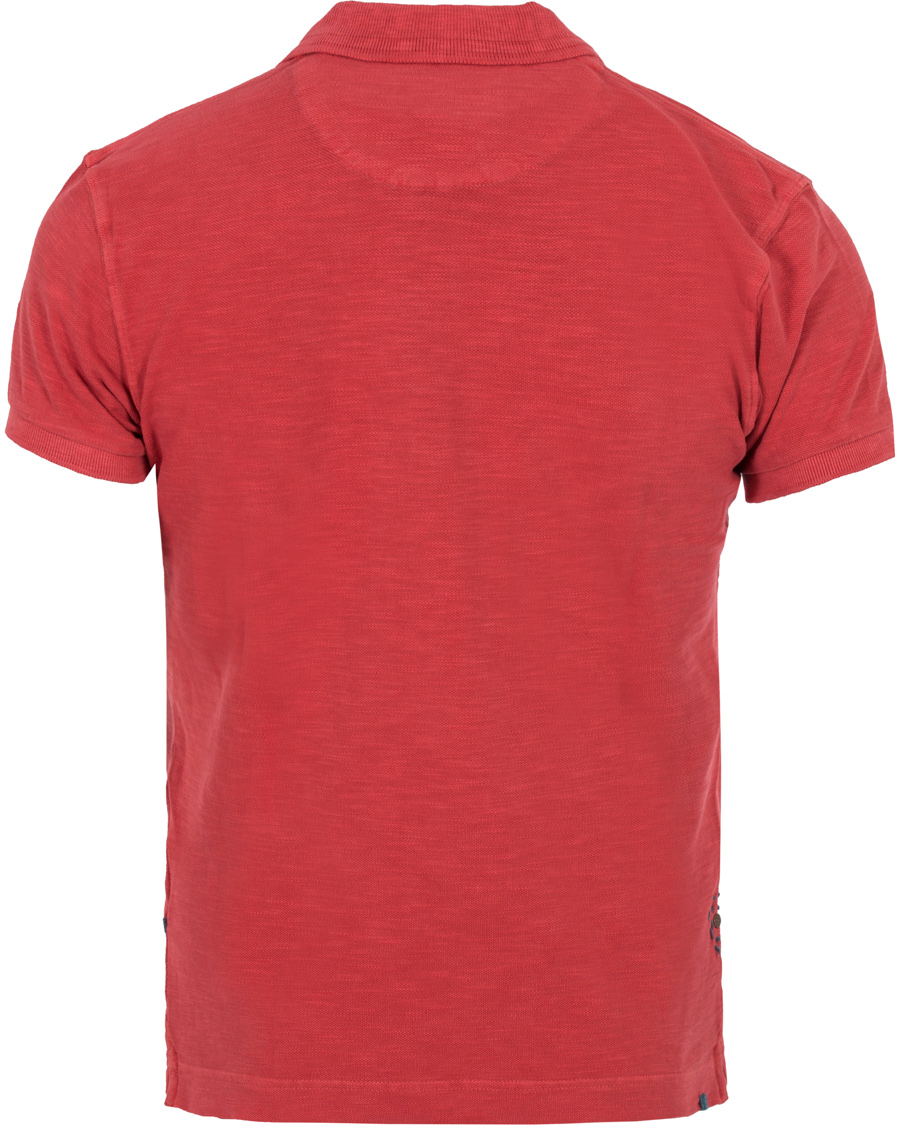 Herr | Pikéer | La Martina | Juarez Vintage Slub Pique Polo Cayenne Red XL