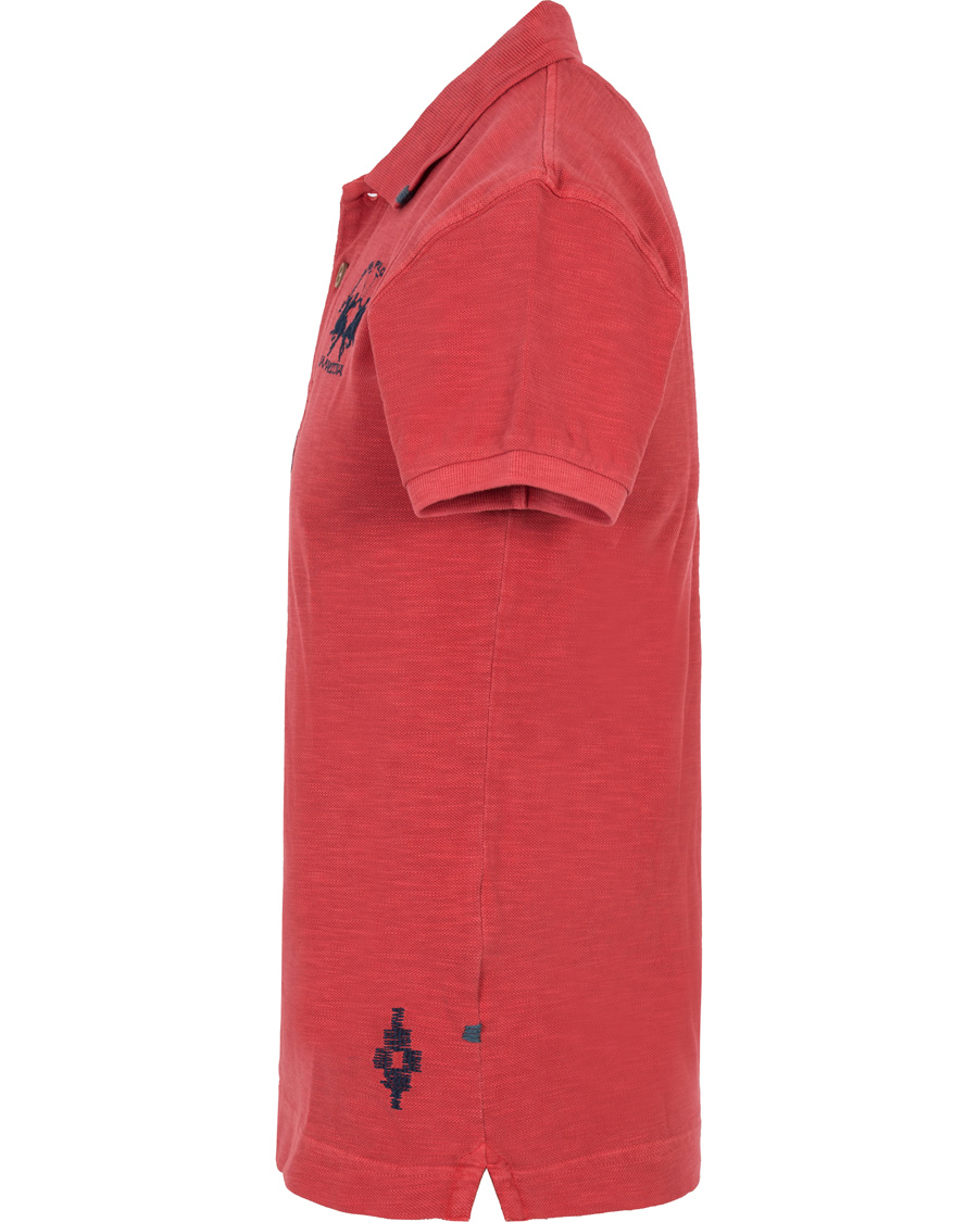 Herr | Pikéer | La Martina | Juarez Vintage Slub Pique Polo Cayenne Red XL