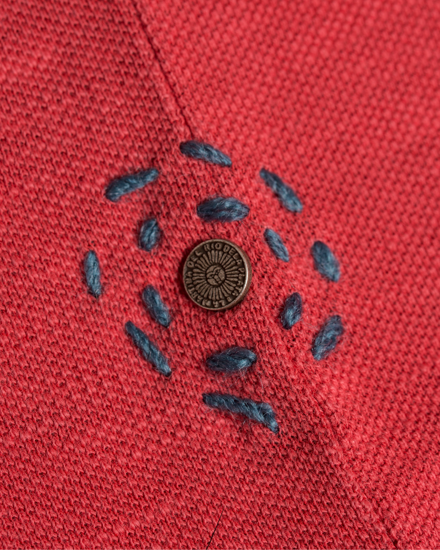 Herr | Pikéer | La Martina | Juarez Vintage Slub Pique Polo Cayenne Red XL