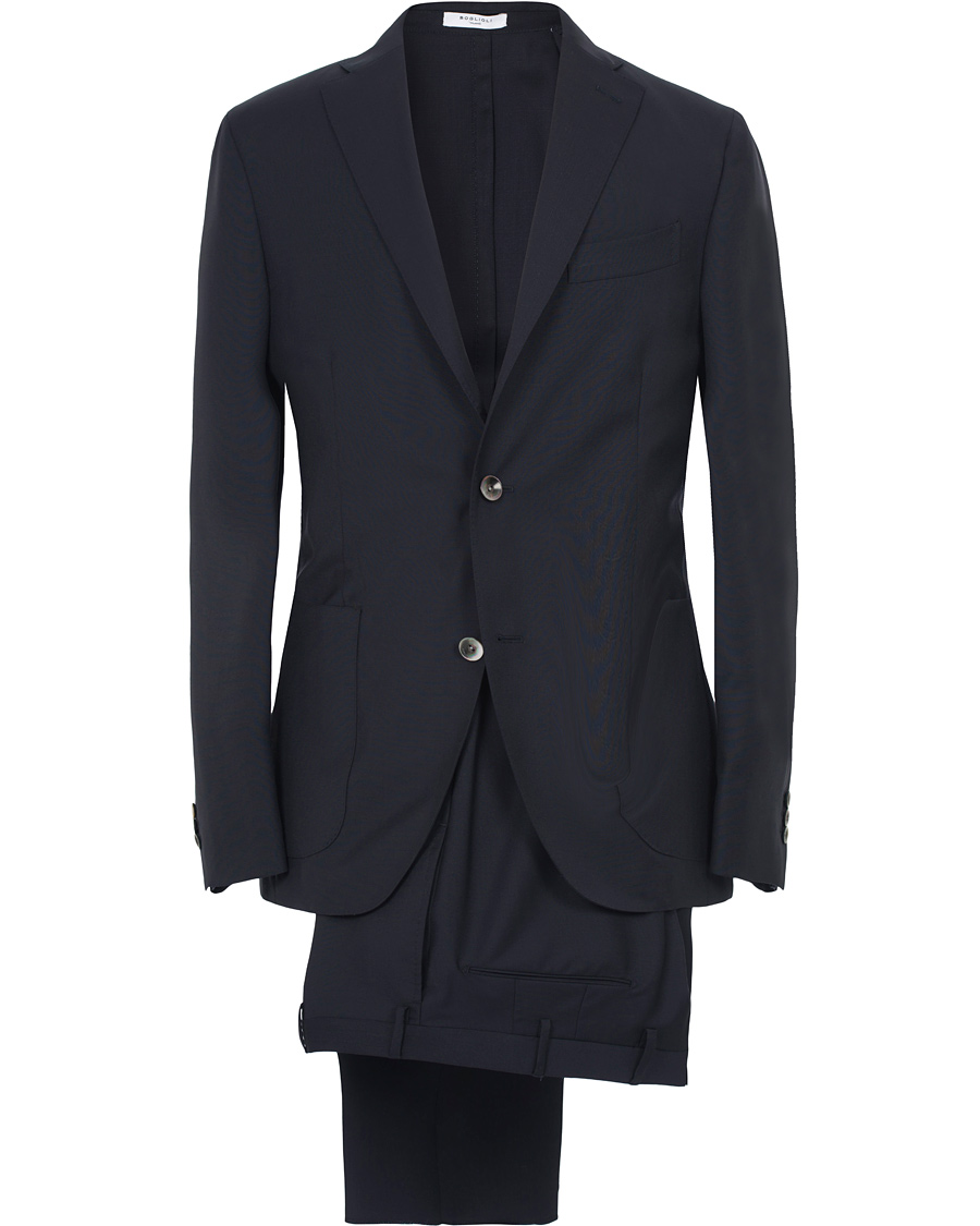 Herr | Kostymer | Boglioli | Dover Patch Pocket Wool Suit Navy