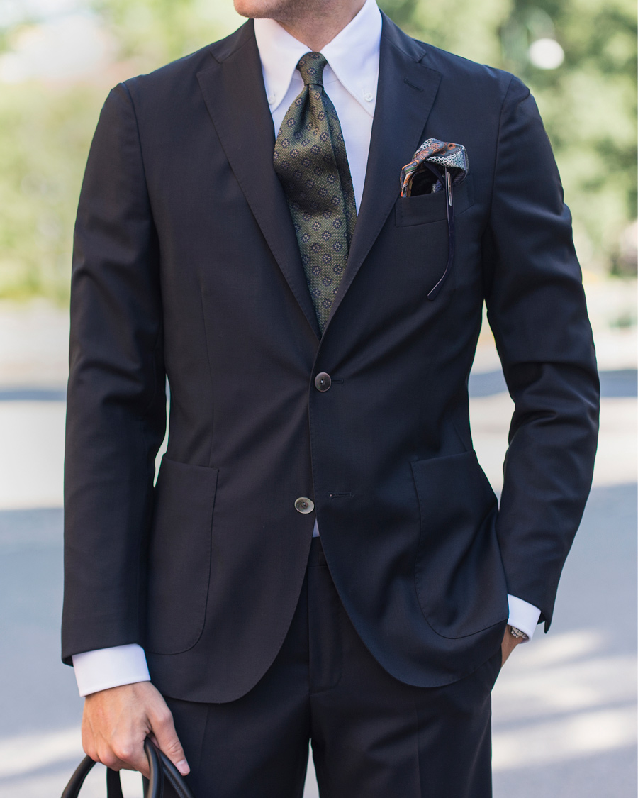 Herr | Kostymer | Boglioli | Dover Patch Pocket Wool Suit Navy