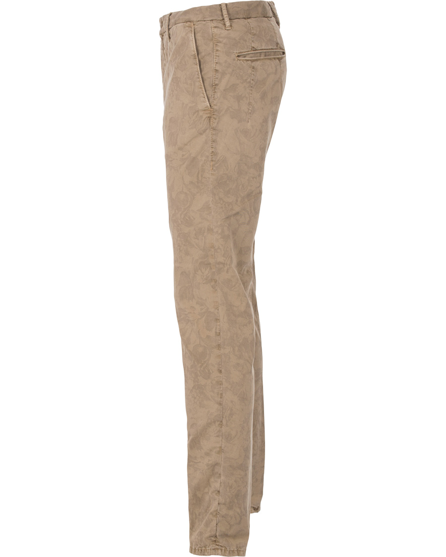 Herr | Byxor | Incotex | Slim Fit Overdyed Printed Flower Slacks Khaki