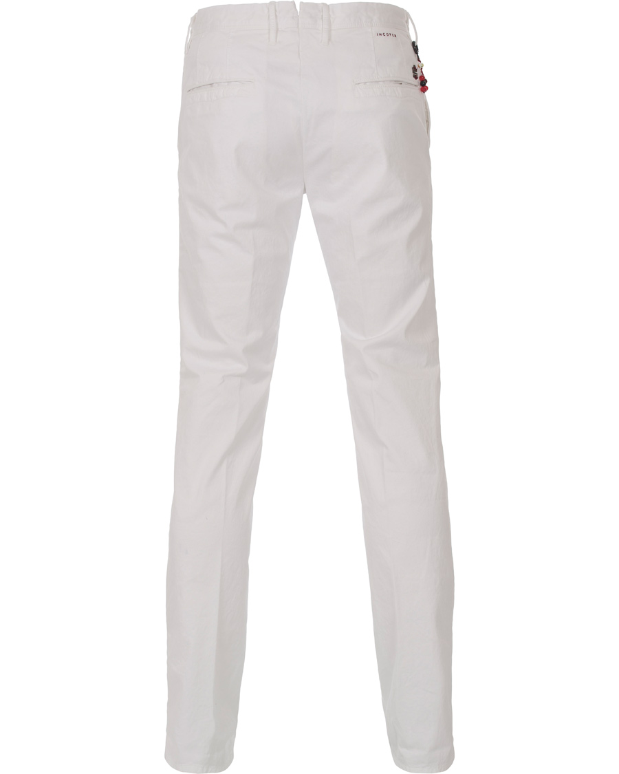 Herr | Byxor | Incotex | Slim Fit Stretch Slacks White
