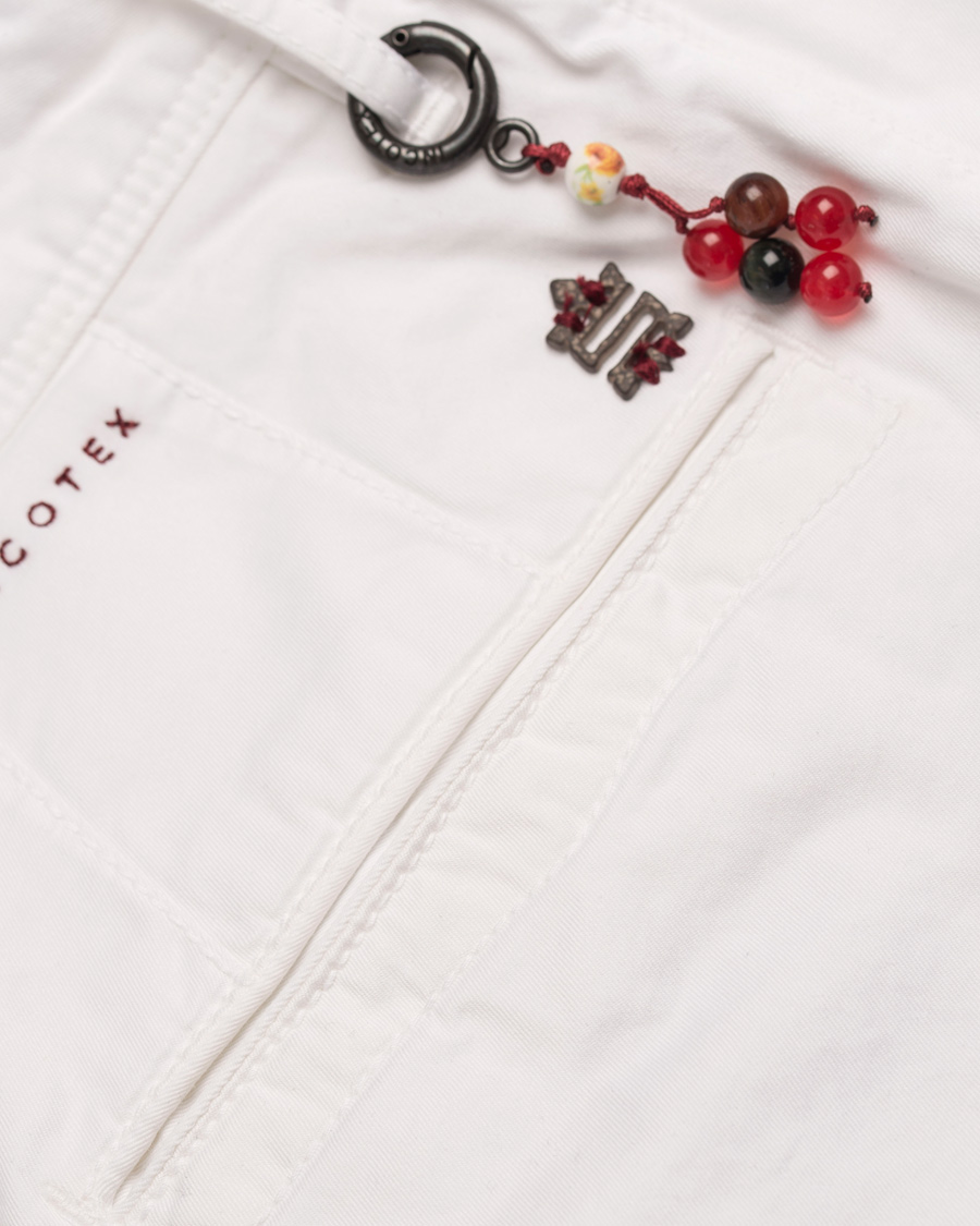 Herr | Byxor | Incotex | Slim Fit Stretch Slacks White