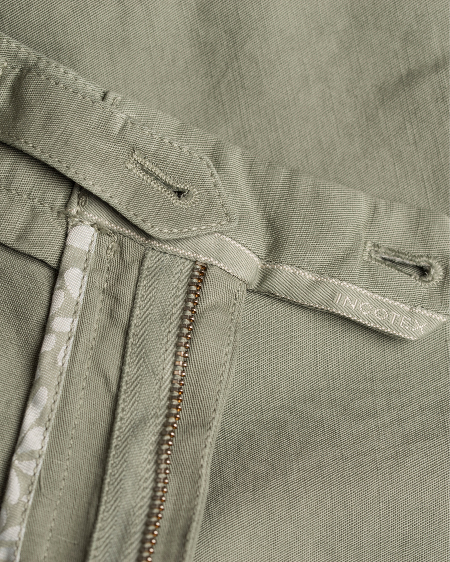 Herr | Shorts | Incotex | Chinolino Shorts Washed Green