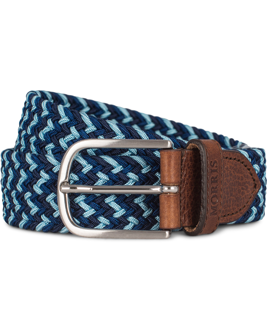 Herr | Morris Stretch Multi 3,5 cm Belt Blue | Morris | Stretch Multi 3,5 cm Belt Blue