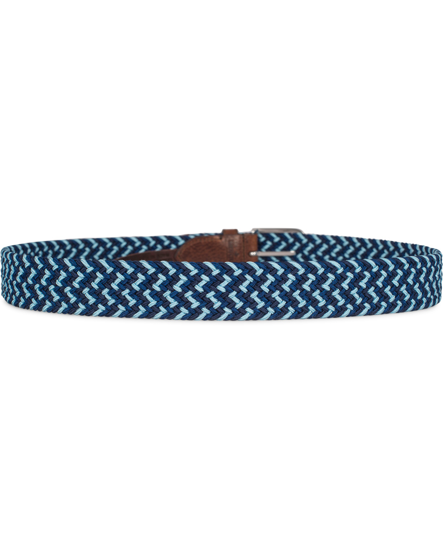 Herr | Morris Stretch Multi 3,5 cm Belt Blue | Morris | Stretch Multi 3,5 cm Belt Blue