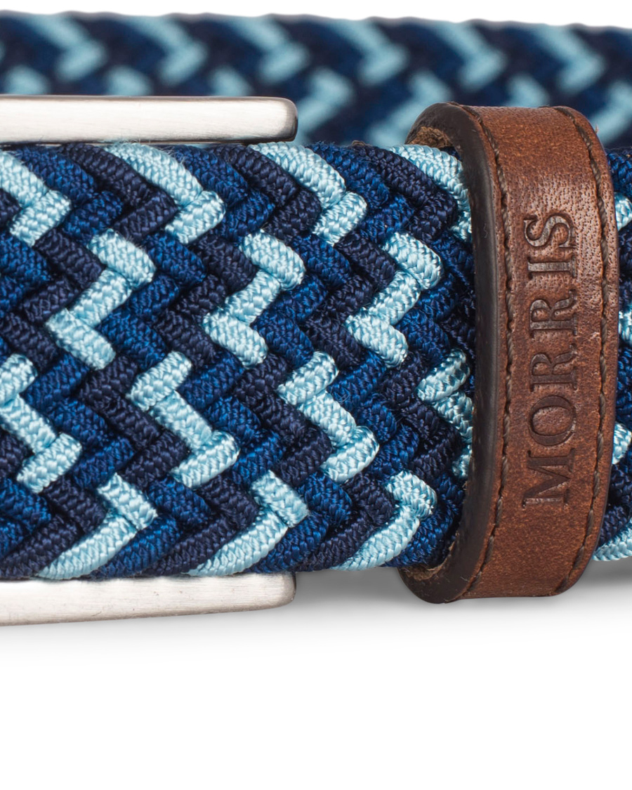 Herr | Morris Stretch Multi 3,5 cm Belt Blue | Morris | Stretch Multi 3,5 cm Belt Blue