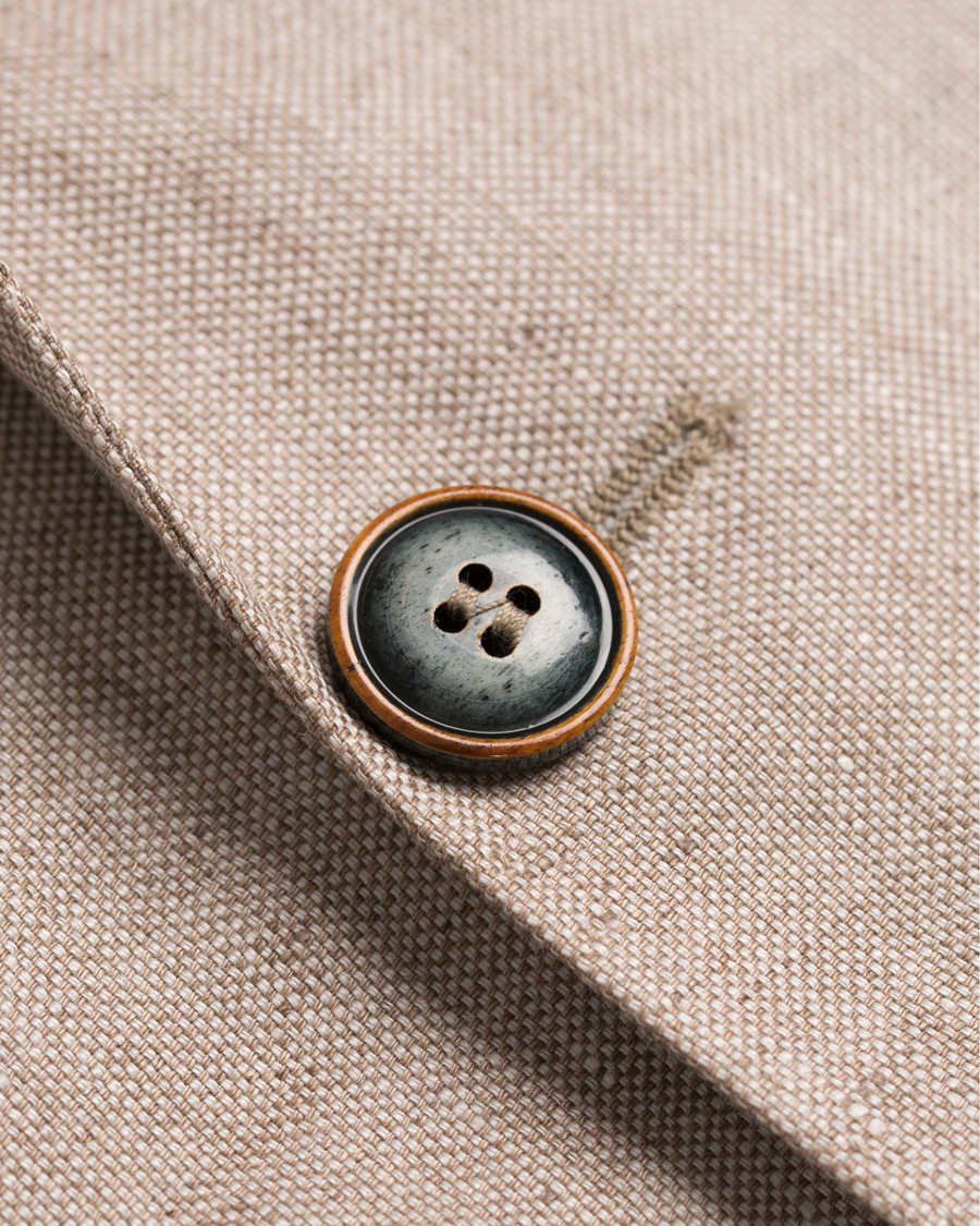 Herr | Kavajer | Oscar Jacobson | Einar Linen Patch Pocket Blazer Khaki
