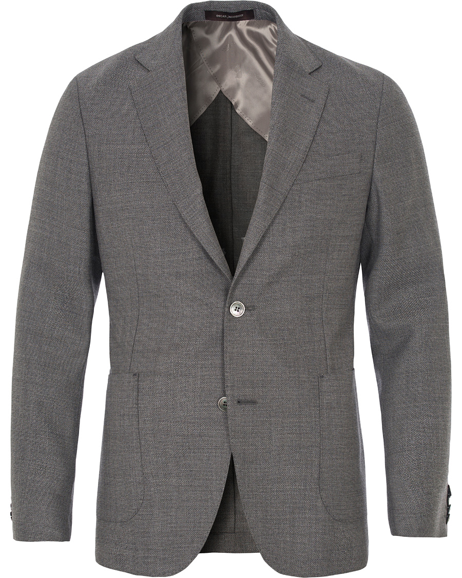 Herr | Kavajer | Oscar Jacobson | Einar Patch Pocket Blazer Grey