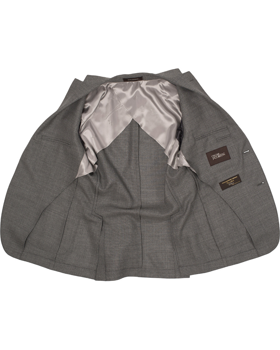 Herr | Kavajer | Oscar Jacobson | Einar Patch Pocket Blazer Grey