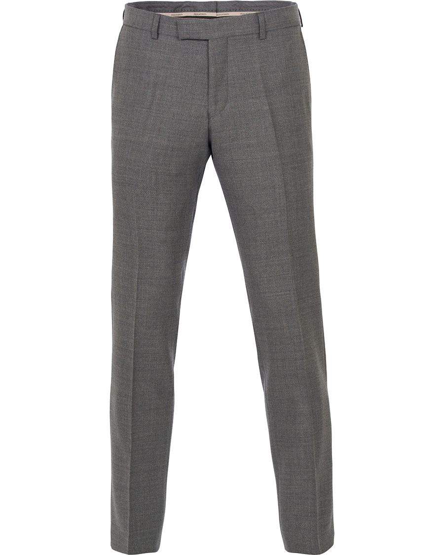 Herr | Byxor | Oscar Jacobson | Damien Wool Trousers Grey