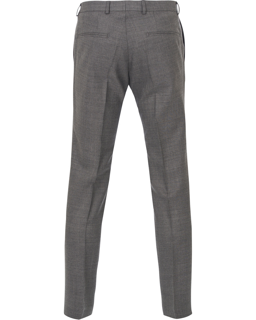 Herr | Byxor | Oscar Jacobson | Damien Wool Trousers Grey