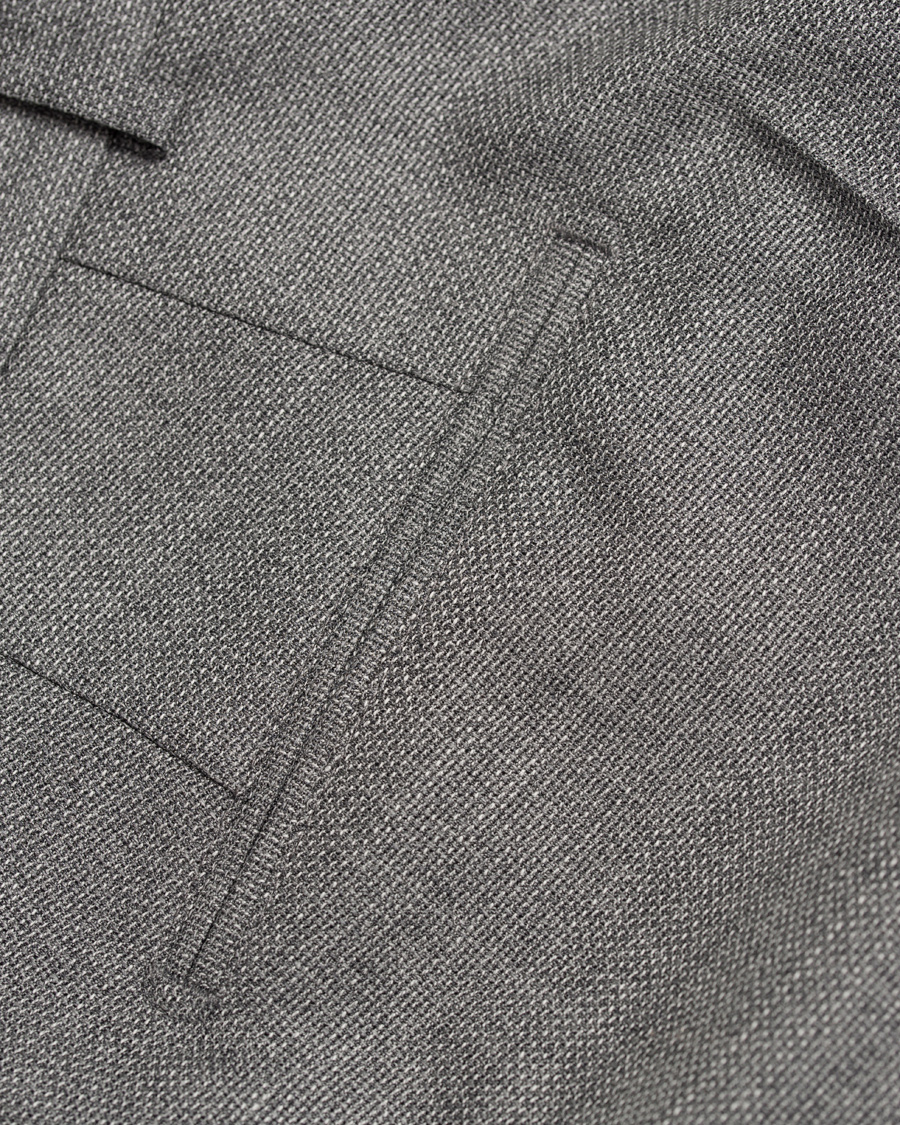 Herr | Byxor | Oscar Jacobson | Damien Wool Trousers Grey