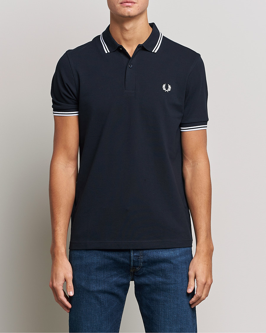 Herr | Avdelningar | Fred Perry | Twin Tipped Polo Shirt Navy/White