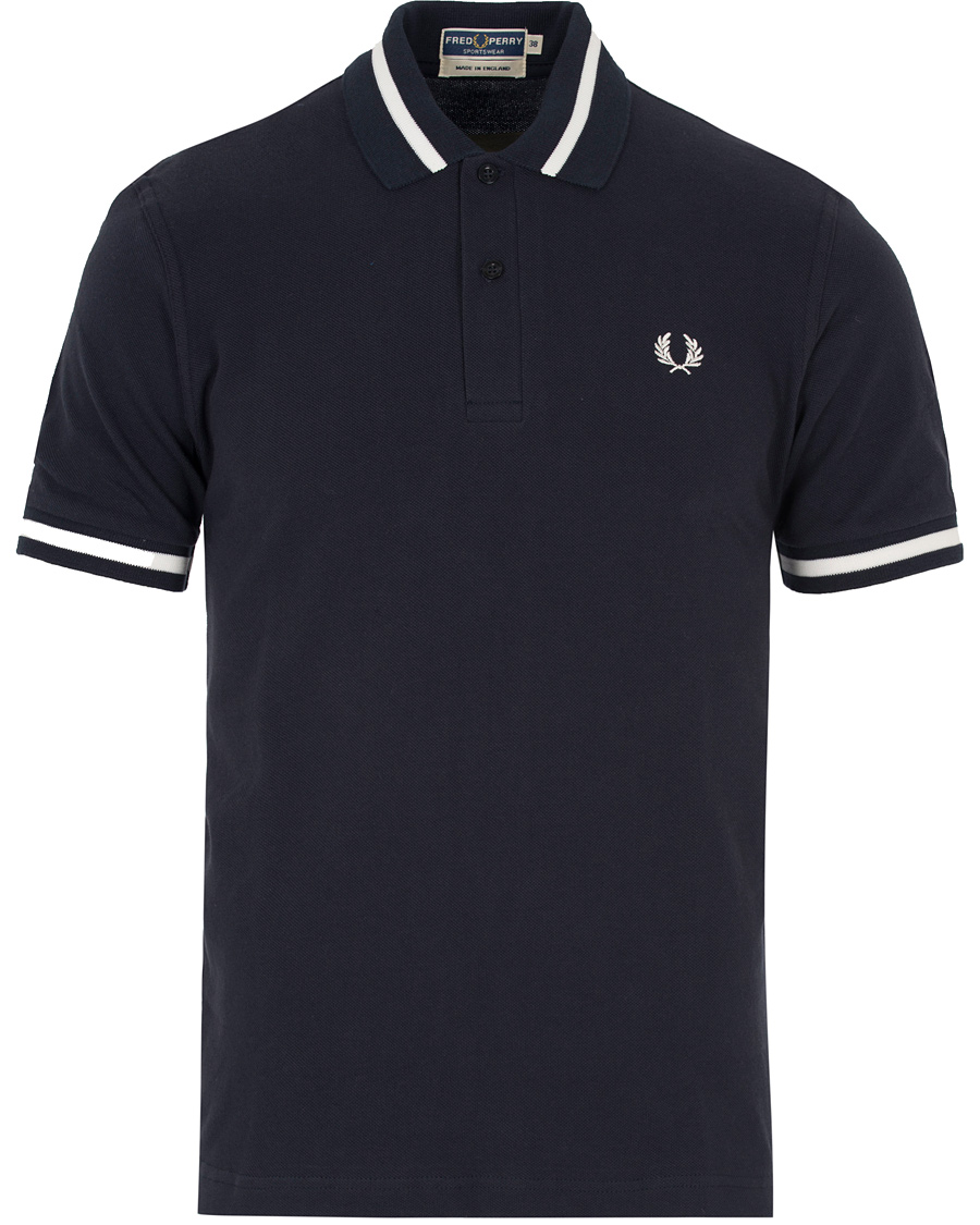 Herr | Pikéer | Fred Perry Reissues | Made in England Single Tip Polo Navy/Snow