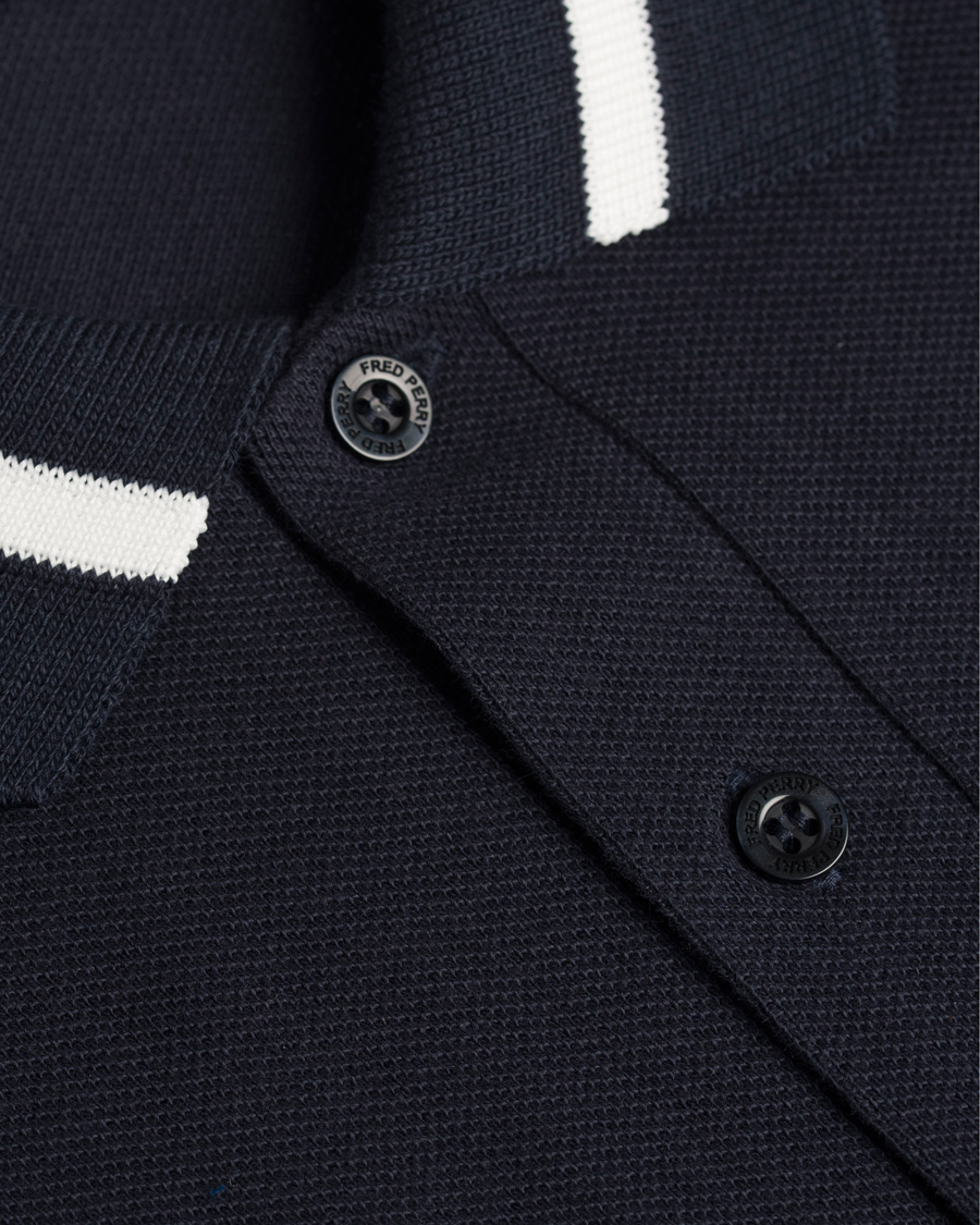 Herr | Pikéer | Fred Perry Reissues | Made in England Single Tip Polo Navy/Snow