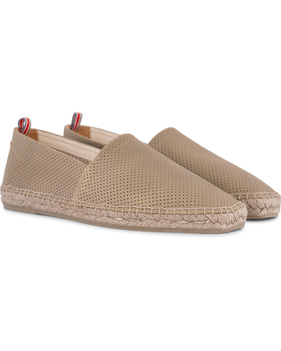 Herr | Castañer Pablo Perforated Nappa Leather Espadrilles Piedra | Castañer | Pablo Perforated Nappa Leather Espadrilles Piedra