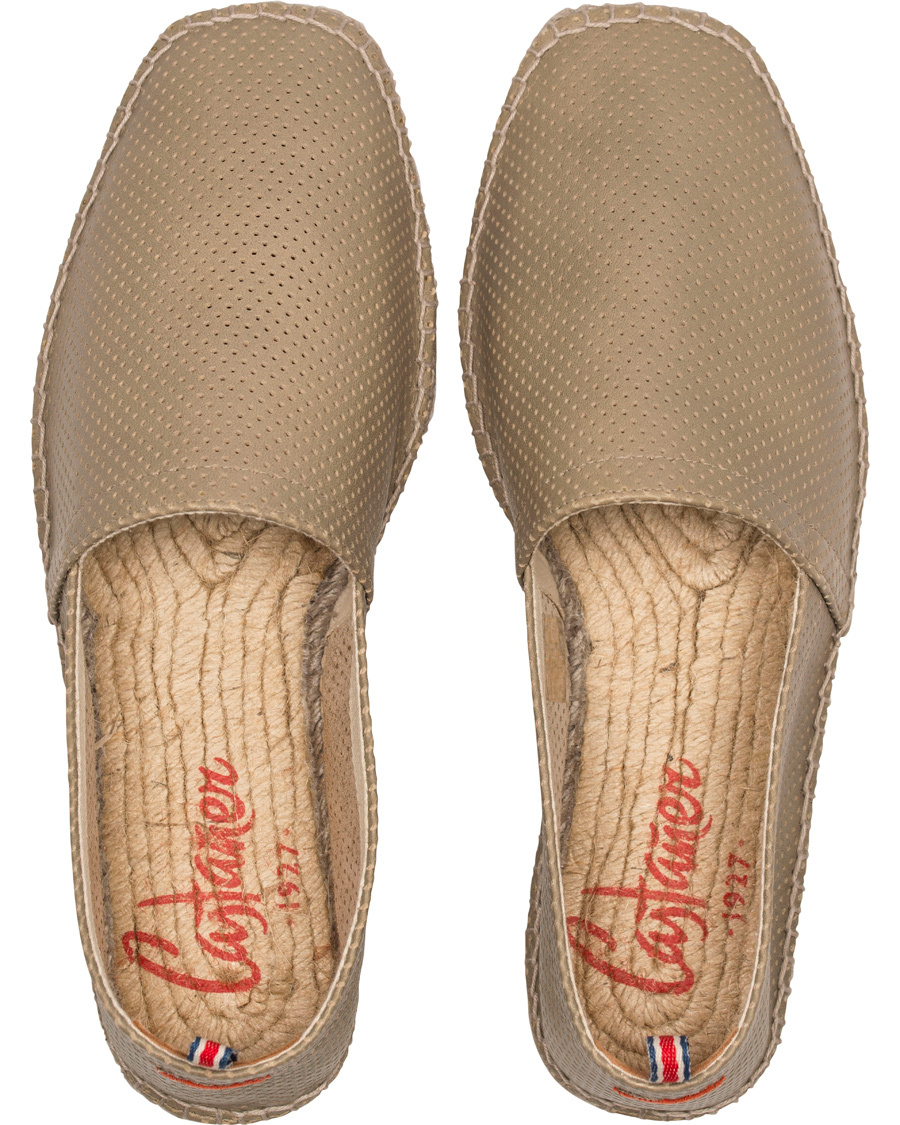 Herr | Castañer Pablo Perforated Nappa Leather Espadrilles Piedra | Castañer | Pablo Perforated Nappa Leather Espadrilles Piedra