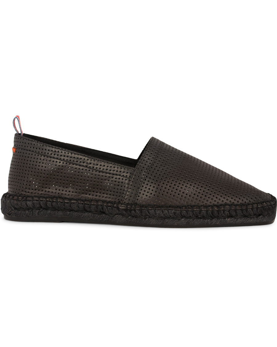 Herr | Castañer Pablo Perforated Nappa Leather Espadrilles Negro | Castañer | Pablo Perforated Nappa Leather Espadrilles Negro