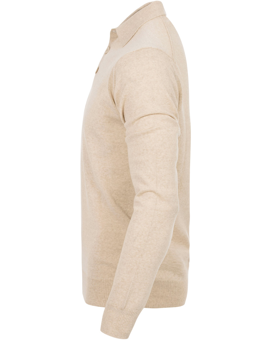 Herr | Tröjor | Morris Heritage | Long Sleeve Polo Shirt Off White
