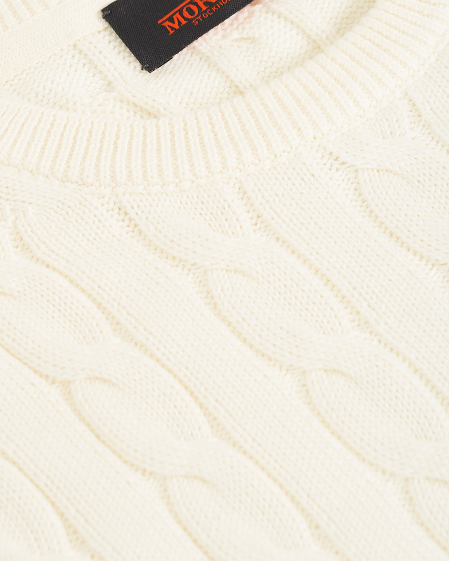Herr | Tröjor | Morris | Pima Cotton Cable Off White