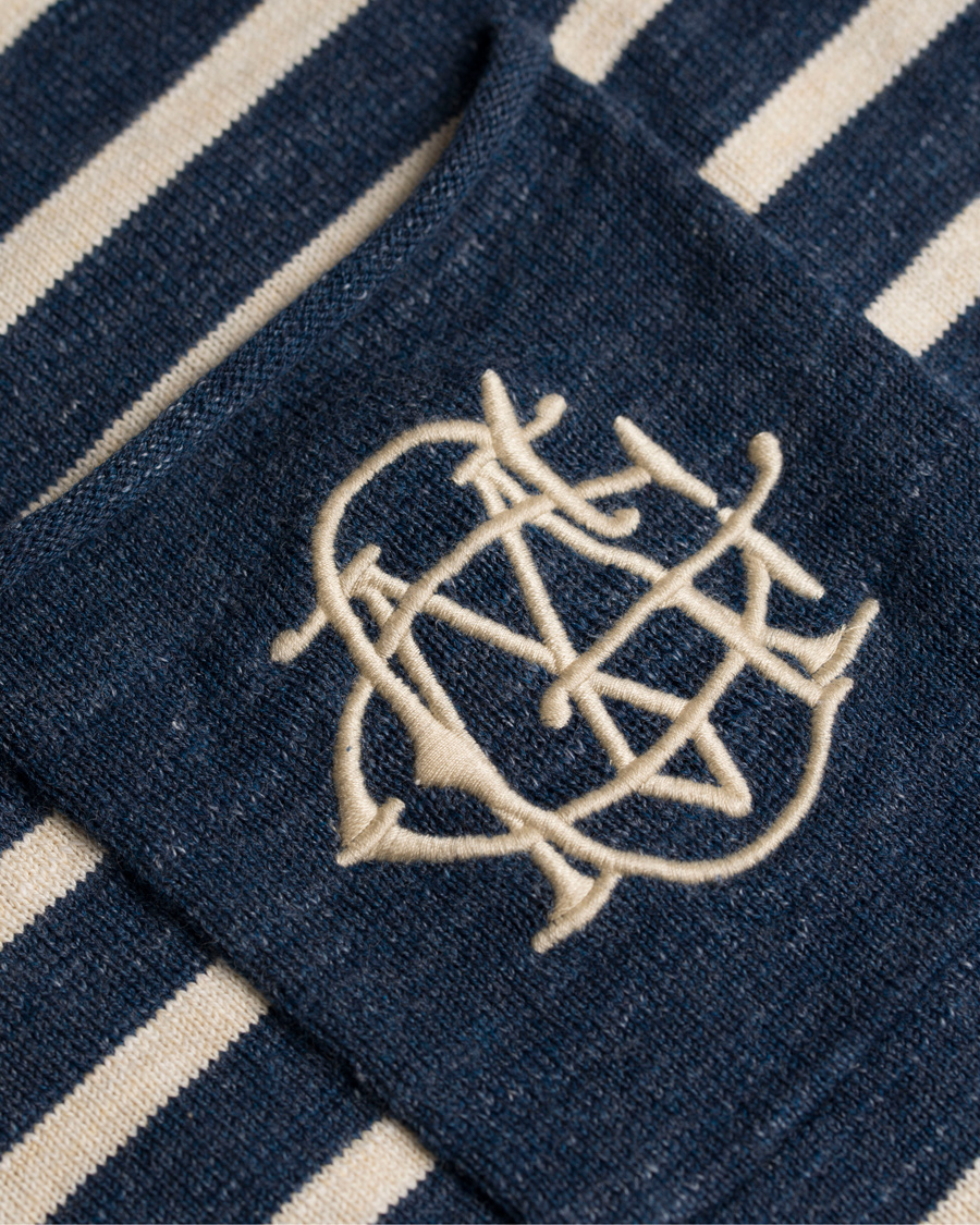 Herr | Tröjor | Morris | Nantes Stripe Knit Blue