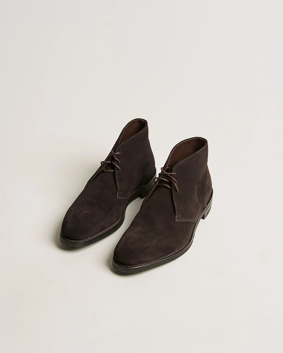 Herr | Handgjorda skor - Skoblockskampanj | Loake 1880 | Pimlico Chukka Boot Dark Brown Suede