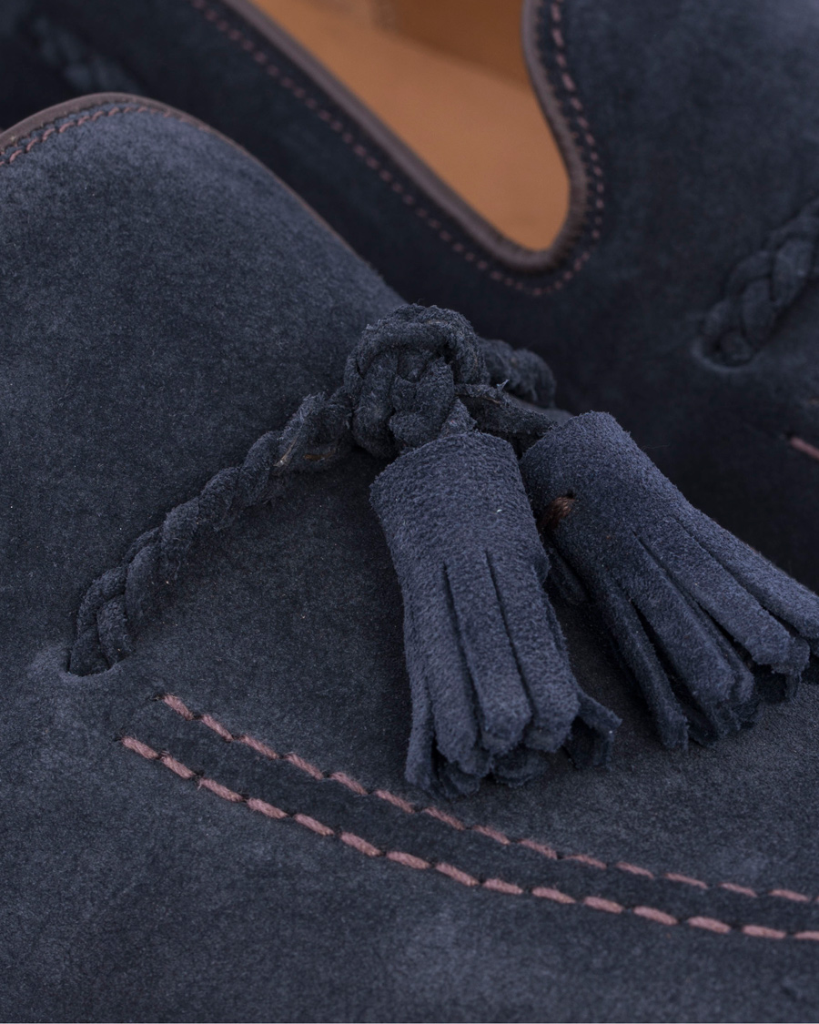 Herr | Loake 1880 MTO Temple Loafer Navy Suede | Loake 1880 | MTO Temple Loafer Navy Suede
