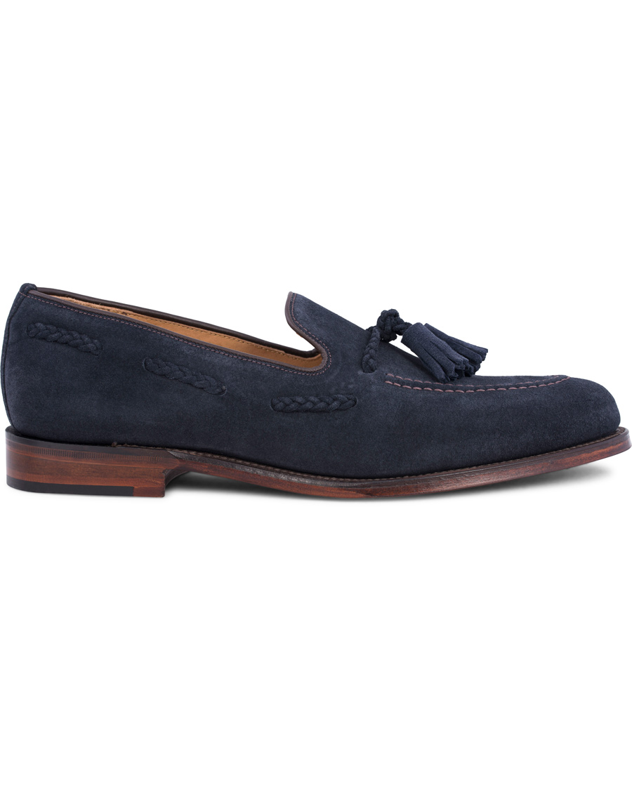 Herr | Loake 1880 MTO Temple Loafer Navy Suede | Loake 1880 | MTO Temple Loafer Navy Suede