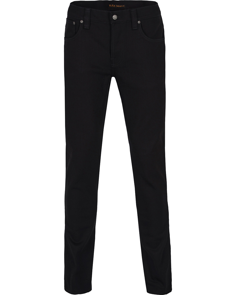 Black Ring10.25oz Stretch Denim Nudie Mens Slim Fit JeansGrim Tim Org 