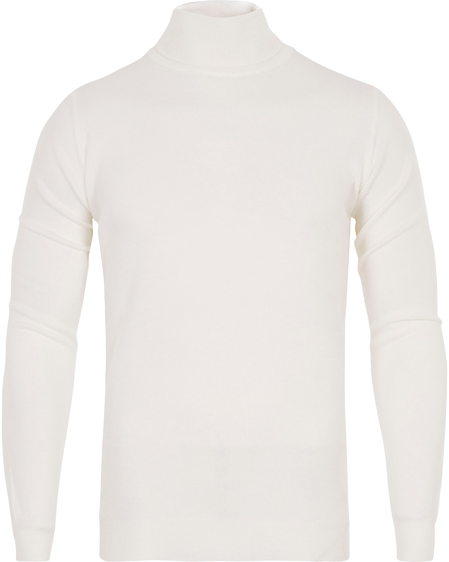 Herr | Tröjor | Oscar Jacobson | Cole Roll Neck Polo Cream White