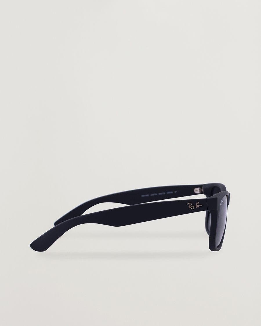Herr | Ray-Ban | Ray-Ban | 0RB4165 Justin Polarized Wayfarer Sunglasses Black/Grey