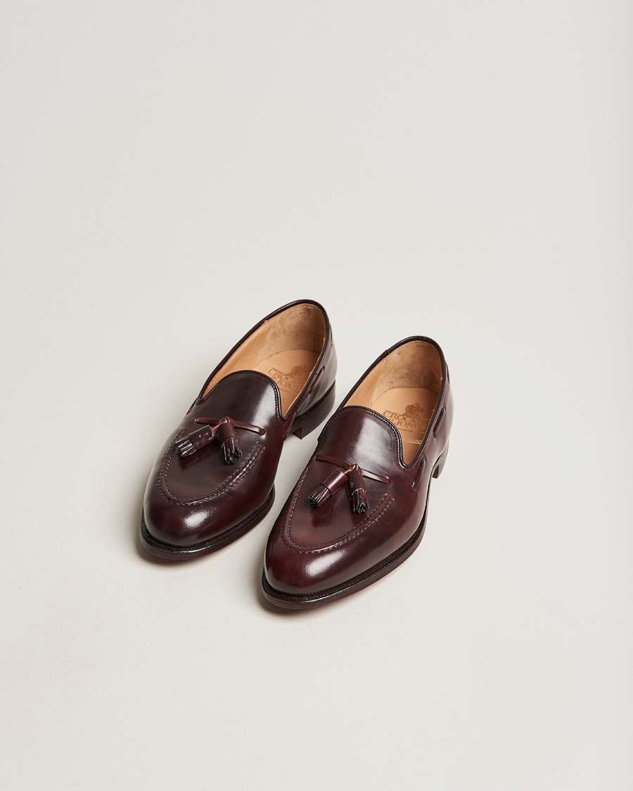 Herr | Handgjorda skor | Crockett & Jones | Cavendish Tassel Loafer Burgundy Cordovan