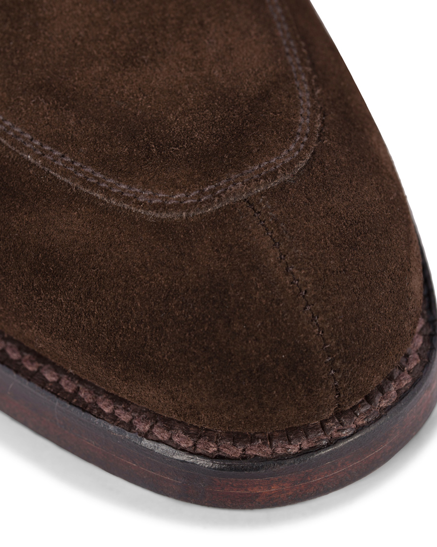 Herr | Crockett & Jones MTO Langdon Split Toe Derby Dark Brown Suede | Crockett & Jones | MTO Langdon Split Toe Derby Dark Brown Suede