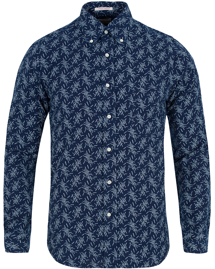 Herr | Skjortor | GANT Rugger | Oxford Mikado Hugger Fit Shirt Dark Indigo