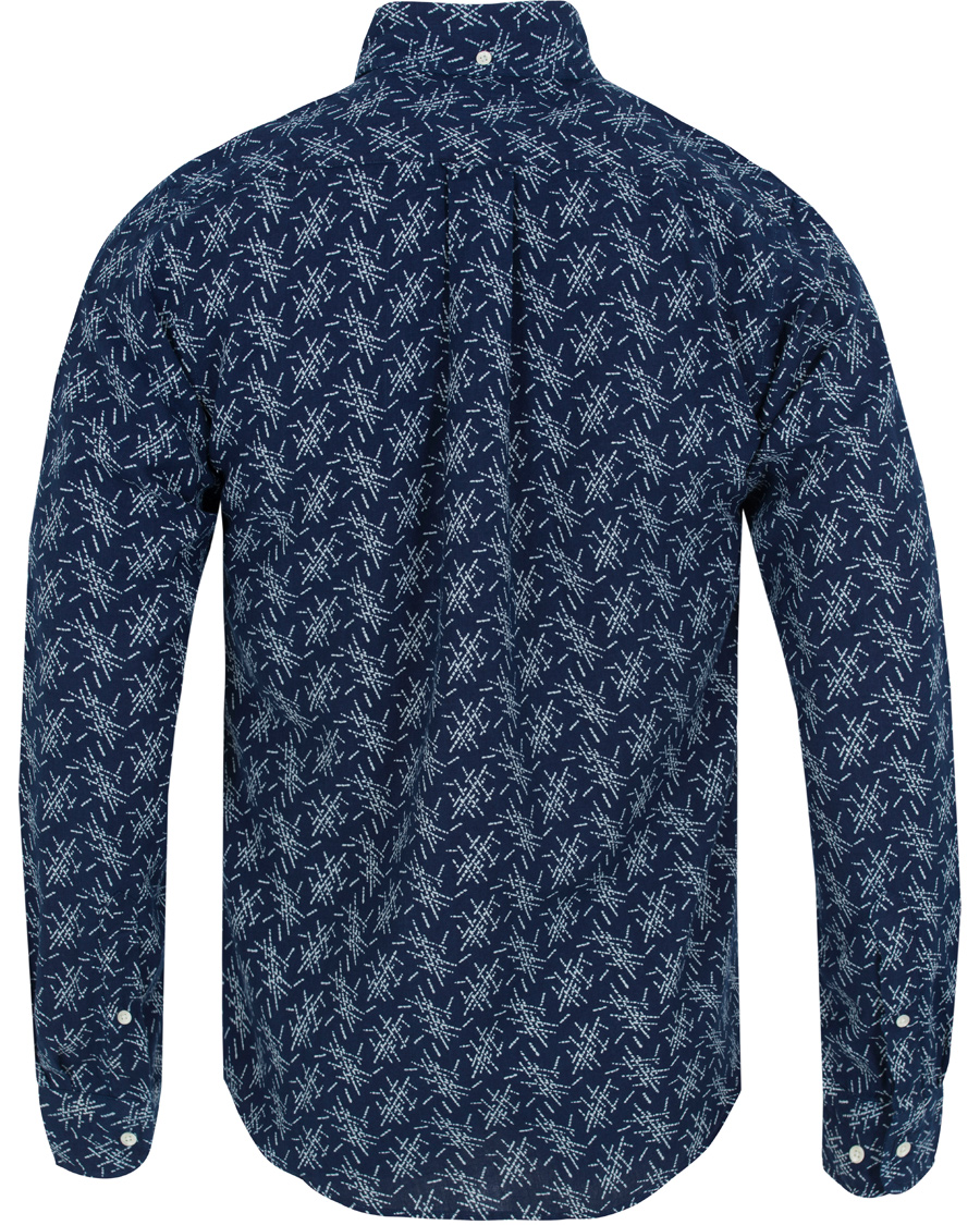 Herr | Skjortor | GANT Rugger | Oxford Mikado Hugger Fit Shirt Dark Indigo