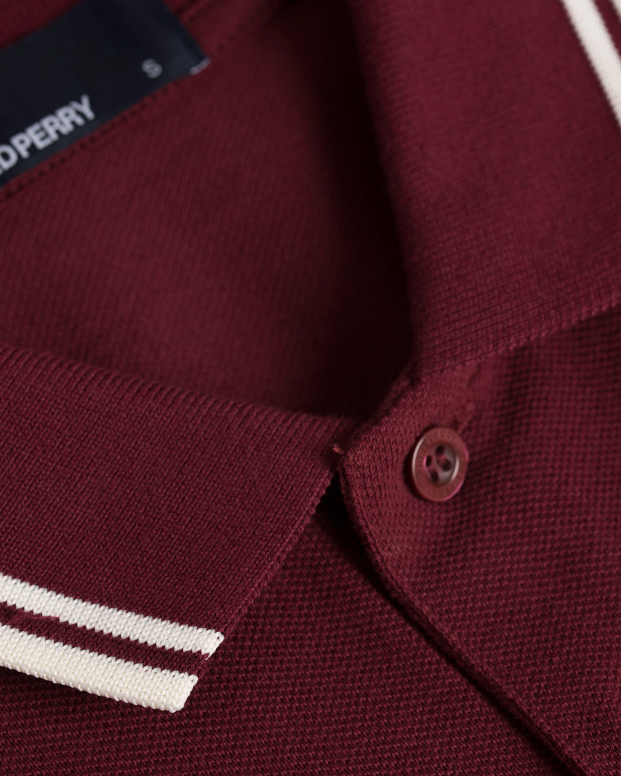 Herr | Pikéer | Fred Perry | Slim Fit Polo Port Red/Ecru