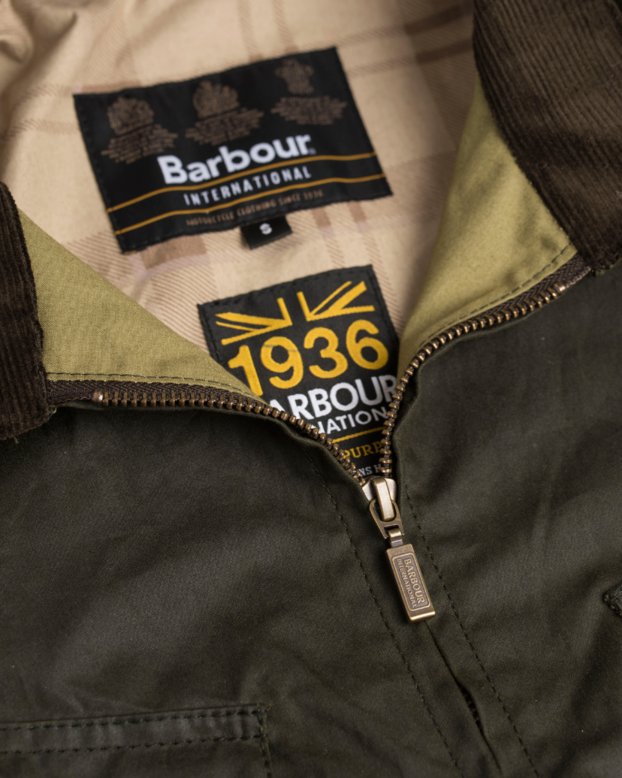 Herr | Jackor | Barbour International | Rebel Waxed Jacket Fern
