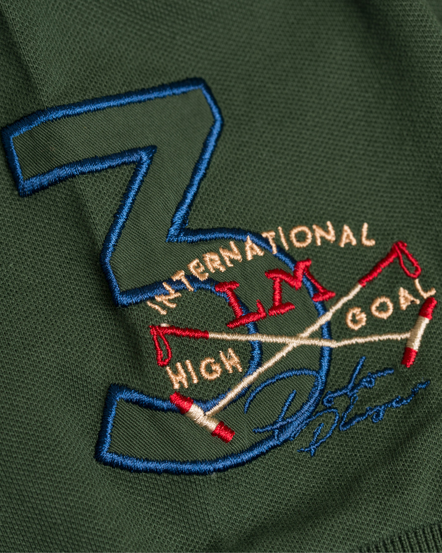 Herr | Pikéer | La Martina | Logo Polo Piqué Army Green