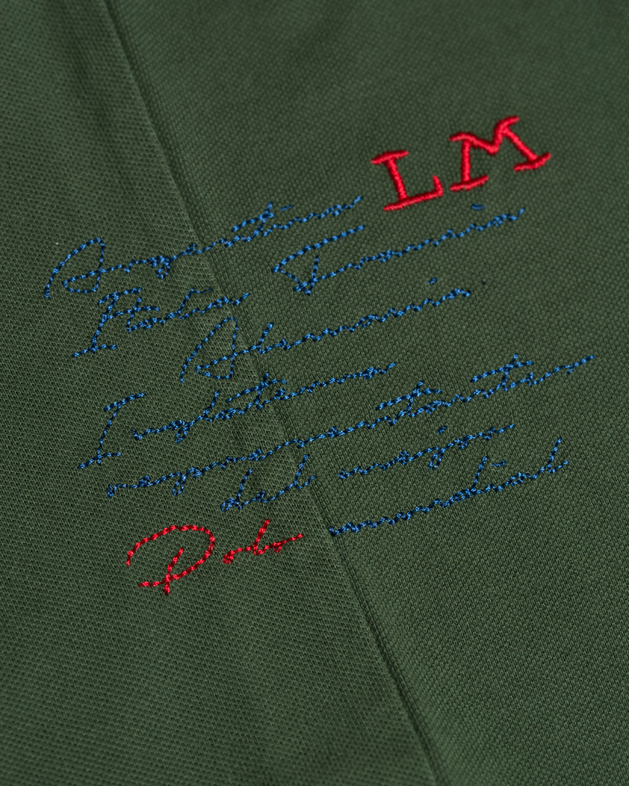 Herr | Pikéer | La Martina | Logo Polo Piqué Army Green