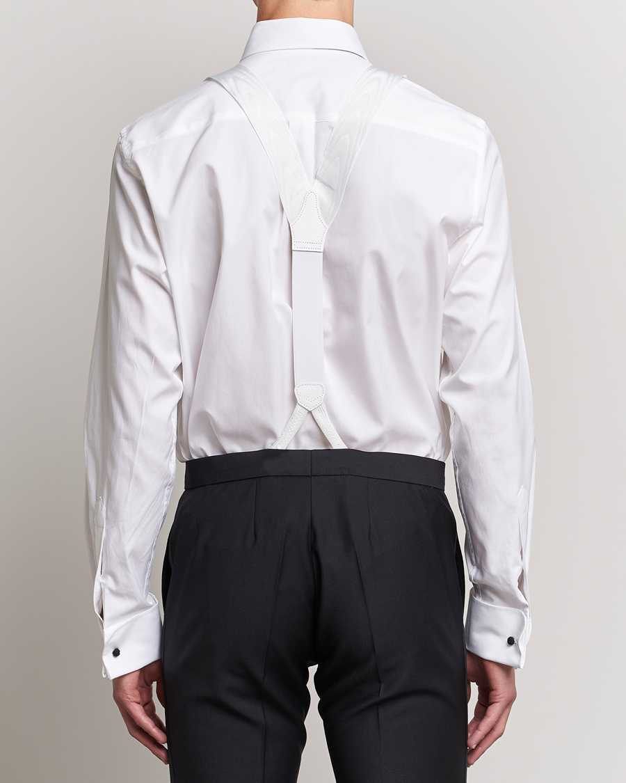 Herr | Hängslen | Albert Thurston | Moiré Braces 40mm White