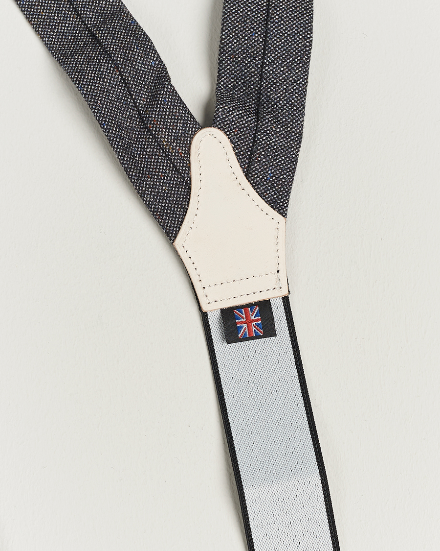 Herr | Hängslen | Albert Thurston | Donegal Tweed Braces 40mm Dark Grey 