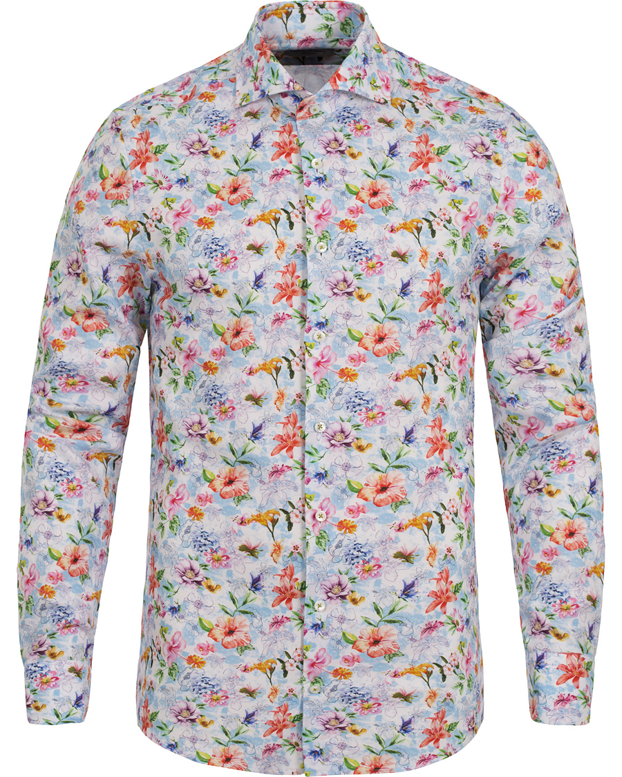 Herr | Skjortor | Stenströms | Slimline Flower Print Shirt Multi